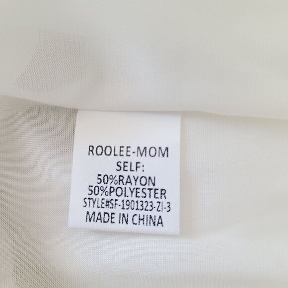 NWT Roolee Mom Dress White Gold Polka Dot Printed Lined Midi Size XXL Back Zip - Picture 7 of 8